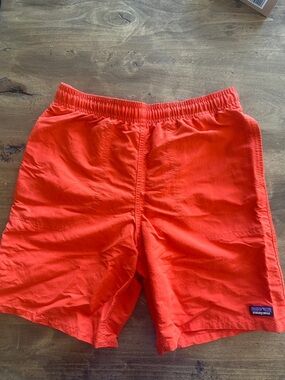 Patagonia Kids Bright Orange Athletic Swim/Run Shorts
